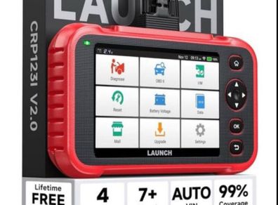 Launch 123x v3.7 reset function diagnostic car van