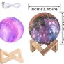 3D Lamp,Galaxy Projector Night Light,Moon Lamp,Mood Light,8cm/3.15'' 3D Print LED Moon Light with Touch Control and USB Rechargeable,Dimmable Light (FREE SHIPPING) Image 5