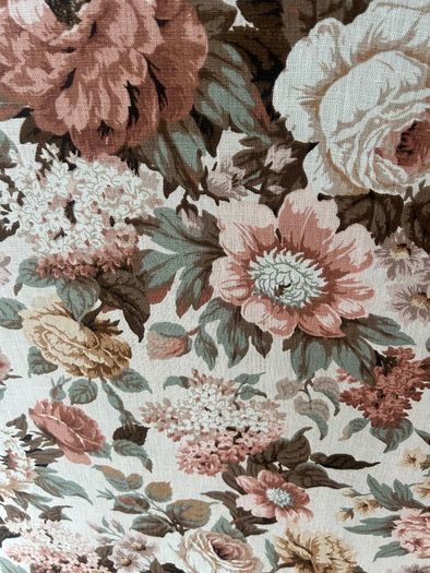 Vintage floral two seater sofa and matching armchair