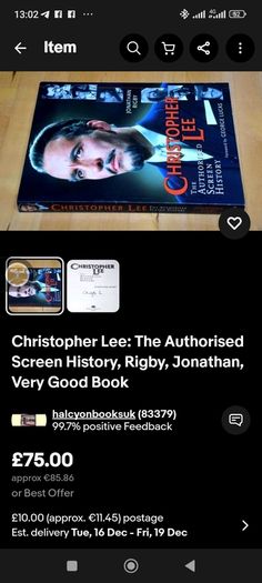 christopher lee the authorised screen biography horror