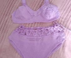 Women's Irish Crochet Lace High Waist Bikini  Swimsuit  Size 14/16