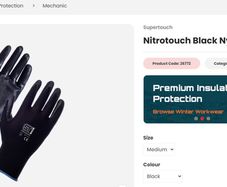 Gloves Supertouch Nylon Glove Nitrile x 120 pairs