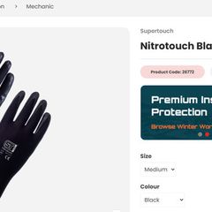 Gloves Supertouch Nylon Glove Nitrile x 120 pairs