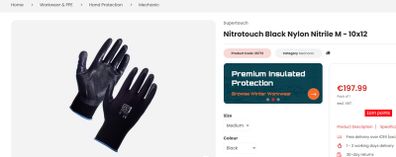 Gloves Supertouch Nylon Glove Nitrile x 120 pairs