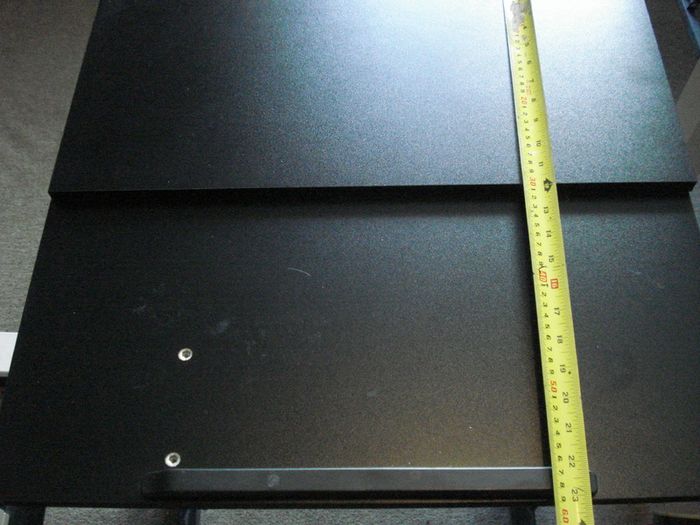 Adjustable height mobile desk - black
