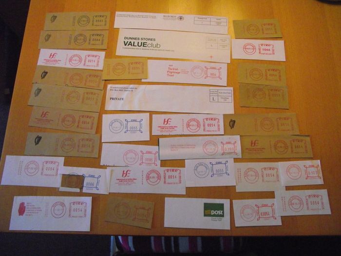 Big lot of cut pieces with Irish postmarks