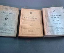 Statistical Abstracts of Ireland for 1936 1966 and 1972-3 Irish