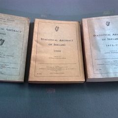 Statistical Abstracts of Ireland for 1936 1966 and 1972-3 Irish