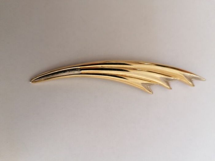 Broach Gold Tone Fan design Vintage