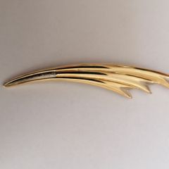 Broach Gold Tone Fan design Vintage