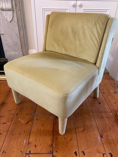 Velvet armchair