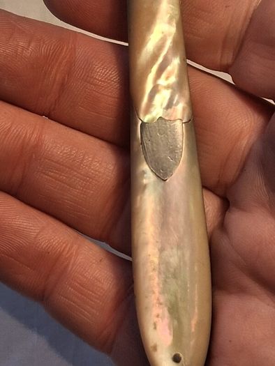 6 Inch Sterling Silver Mother of Pearl Victorian Fruit Knife