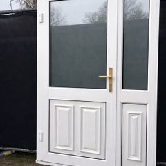 Good Solid PVC Single Door With Side Panel