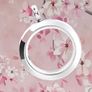 Silver tone floating memorial locket pendant Image 4