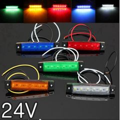 24V  6SMD LED Side Marker Indicator Light Lamp For Motorcycle Auto Bus Truck Trailer Lorry