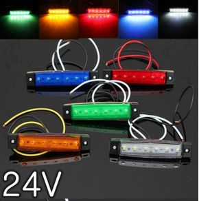 24V  6SMD LED Side Marker Indicator Light Lamp For Motorcycle Auto Bus Truck Trailer Lorry