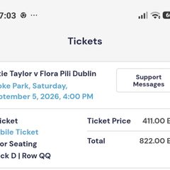 Katie taylor tickets on pitch x 2