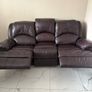 3 seater leather recliner & 1 armchair Image 2