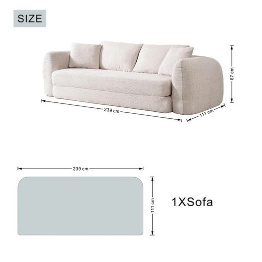 Softy compressed Pull Out Sofa Bed - Beige