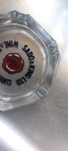 Vintage Ashtray SADO & KING ltd ,wine ,spirit merchant vintage glass Ashtray, good old condition, see pictures for condition, sold as seen,,collectors item, hard to come by,price includes post thank you