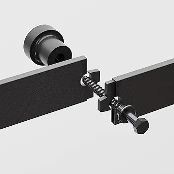 Sliding Barn Door Kit 6FT/183CM Black Heavy Duty Barn Door Sliding Hardware Track Kit for Single Wood Door 91.5CM Wide