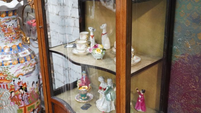 Antique Mahogany Display Cabinet