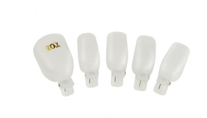 Plastic Toe Nail Soak Off Cap Clips