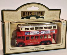 LLedo Diecast Model of Days Gone 49003 1931 AEC Renown Double Deck Bus MARTINI