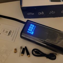 Wireless Car Air Pump Portable Air Compressor Electric Tire Inflator with LCD Digital Display for Car Motorcycles Bicycle Ball