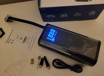 Wireless Car Air Pump Portable Air Compressor Electric Tire Inflator with LCD Digital Display for Car Motorcycles Bicycle Ball