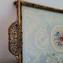 Antique ormolu brass & lace vanity tray Image 2