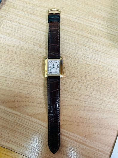 18ct Gold Mens Cartier Tank  Watch (Non-Working)