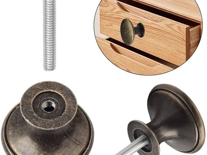 NEW SALE | 12 Pcs Bronze Kitchen Cabinet Drawers Cupboard Door Knobs, Vintage Copper Round Knobs Handles for Drawer Wardrobe Cupboard Door