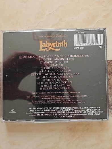 Bowie CD - Labyrinth Soundtrack