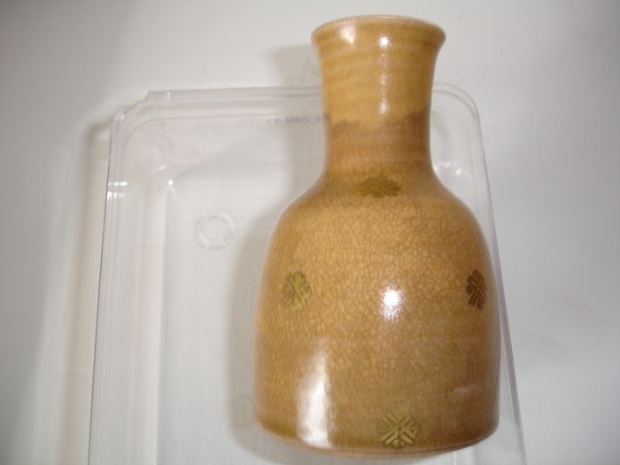 Vintage Crackle Glaze  Sake Bottle