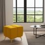 Bubble Cube Pouffe  Velvet Upholstery, Designer Accent Seat Image 6