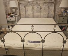 Stunning vintage inspired king size Silver bed frame
