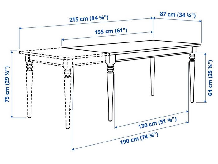 IKEA extendable dining table