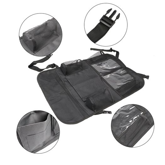 2pcs Car Seat Back Organizer 9 Storage Pockets with Touch Screen Tablet Holder Protector for Kids Children Car Accessories