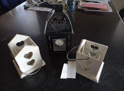 Candle holders and lantern