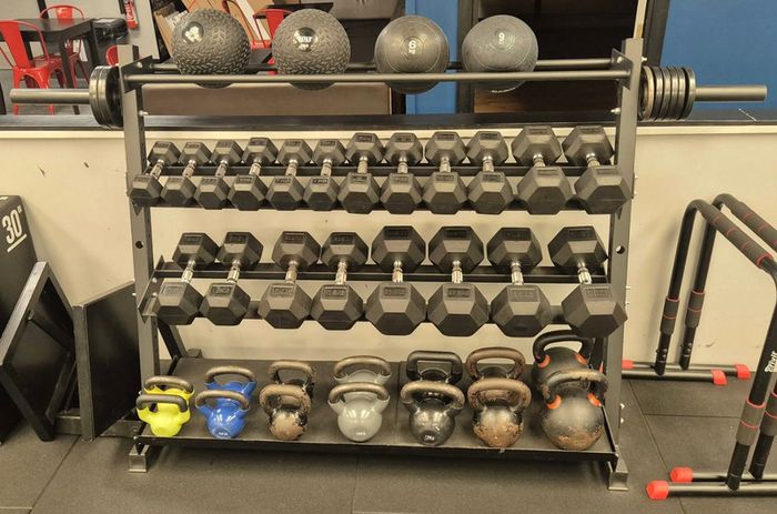Fitness Equipment Ireland commercial 2-tier gym storage unit.