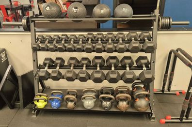 Fitness Equipment Ireland commercial 2-tier gym storage unit.