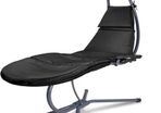Indoor & Outdoor Hanging Lounger with Frame, Floating Lounger with Parasol, Includes Cushion with Pillow, for Garden, Patio and Balcony