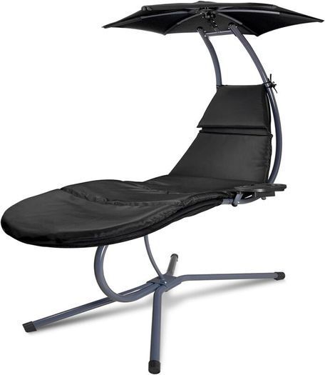Indoor & Outdoor Hanging Lounger with Frame, Floating Lounger with Paraso