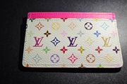 Authentic Louis Vuitton x Takashi Murakami 2025 Collection Cardholder in White Multicolour