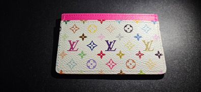 Authentic Louis Vuitton x Takashi Murakami 2025 Collection Cardholder in White Multicolour