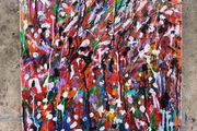 Title: Broken Flowers  Work 20  Original Abstract Painting 70x50cm Description: Original acrylic abstraction, canvas, varnish.