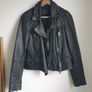 Allsaints Leather Jacket Size Uk 10 Image 2