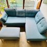 French Connection Stunning Sofa & Footstool Image 10