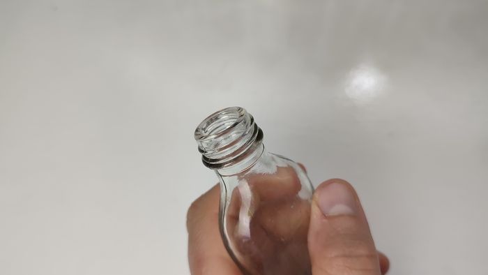 294 - Set of 7 Vintage Clear Glass Decorative Collectible Display Household Bottles